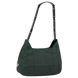 Borsa a Spalla PRADA in Nylon Verde Argento Autentica bs34473