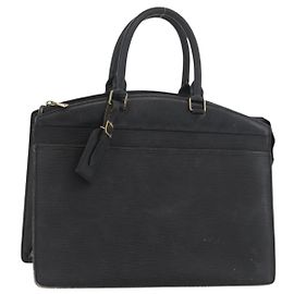 LOUIS VUITTON Bolsa de Mão Epi Riviera Preta M48182 LV Auth 175672
