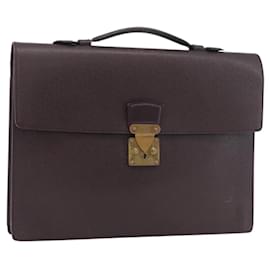 LOUIS VUITTON Taiga Serviette Kourad Business Bag Acajou M30076 LV Auth 176179 - Louis Vuitton