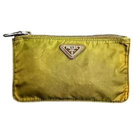 Prada Vintage Nylon Pouch in Olive Green