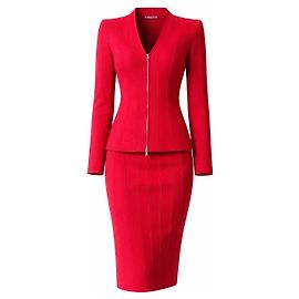 Conjunto de falda de punto rojo Emporio Armani