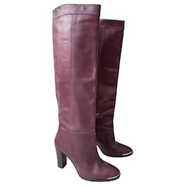Botas de cuero burdeos hasta la rodilla IRO - Iro