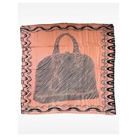 Louis Vuitton Sciarpa Almazing Peche Monogramma Seta Lana Pesca