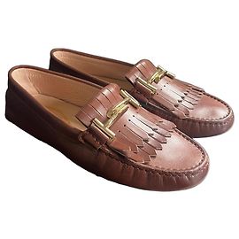Tod's Gommino Leder-Mokassins - Kastanienbraun - Größe 39