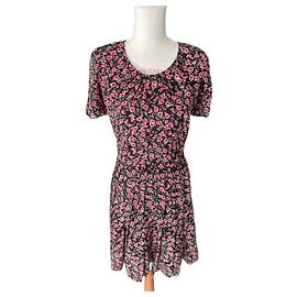The Kooples Abito estivo a fiori rosa e neri