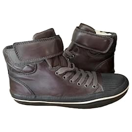 Ash Sneakers alte in pelle marrone