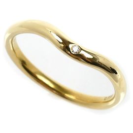 Tiffany & Co. 18K Gelbgold gewölbter Bandring mit Diamanten