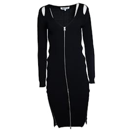 Alexander Mcqueen McQ, schwarzes Strickkleid mit Stretch