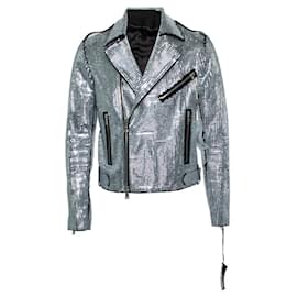 Giacca da motociclista con cristalli Balmain