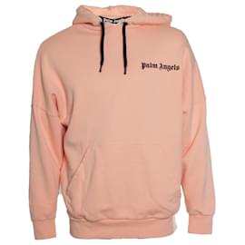 Palm Angels, Übergroßer Fleece-Hoodie mit geflocktem Logo