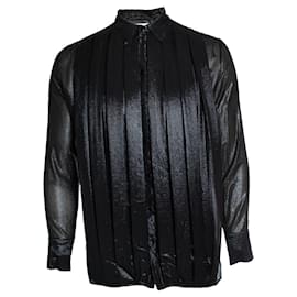 Camicia Lurex con pieghe Saint Laurent 2019