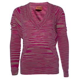 Missoni, gestreifter Pullover in Rosa und Beige