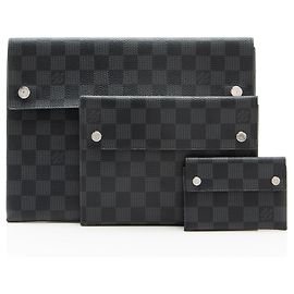 Louis Vuitton Damier Graphite Alpha Dreiteiliges Taschen-Set
