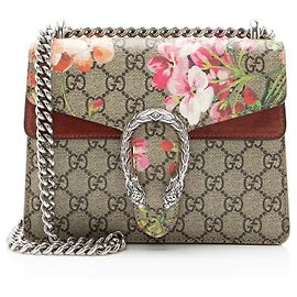 Borsa a Spalla Piccola Gucci GG Supreme Blooms Dionysus
