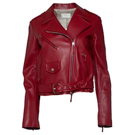 The Row, chaqueta de motociclista de cuero rojo - The row