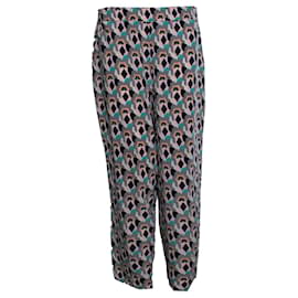 Pantalón estampado floral de Prada en colores pastel