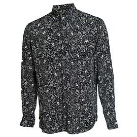 Camicia stampata con teschio nero e paisley Saint Laurent 2018