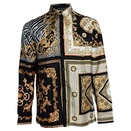 Camicia con stampa barocca Medusa di Versace