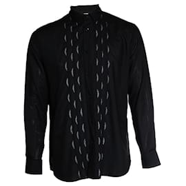 Saint Laurent, Camicia nera con colpi di lurex a mezzaluna