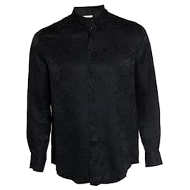 Camicia stampata in lucertola nera di Celine - Céline