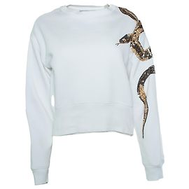 Autre Marque All Saints, weißer Pullover mit Verzierungen