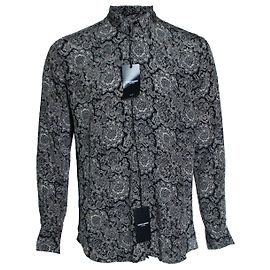 Camicia nera con stampa paisley Saint Laurent 2018
