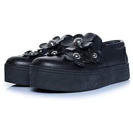Zapatillas slip-on florales Marc Jacobs en negro