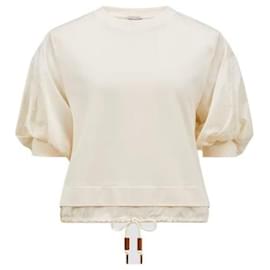 Camiseta de algodón con mangas abullonadas - Moncler