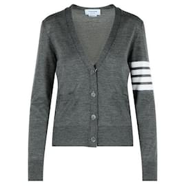 Cardigan de lã merino com ajuste relaxado - Thom Browne