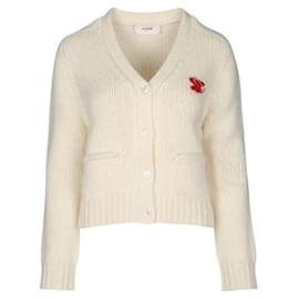 Kaschmir- und Seiden-Cardigan in Off-White - Céline