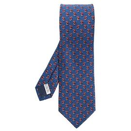 Salvatore Ferragamo Dragon Print Silk Tie
