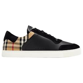Burberry sneakers in pelle scamosciata a quadri