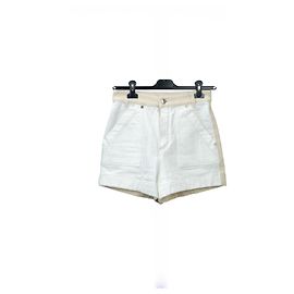 Pantaloncini in denim bianchi e beige Chloé