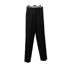 Pantaloni da completo gamba larga Sportmax blu navy cotone lana