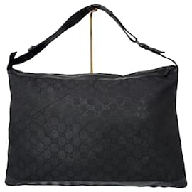 Borsa da viaggio in nylon GG Gucci nera