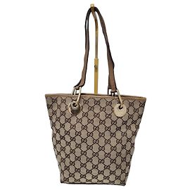 Borsa a Spalla Gucci Vintage GG Canvas Eclipse Beige/Marrone