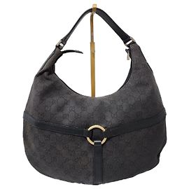 Borsa hobo in tela Gucci nera