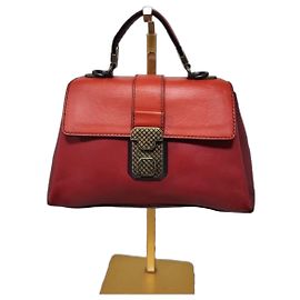 Bolsa de Mão Intrecciato Bottega Veneta Vermelha