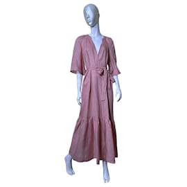 Vestido de lino Eres Audacieuse Rosa Gourmand