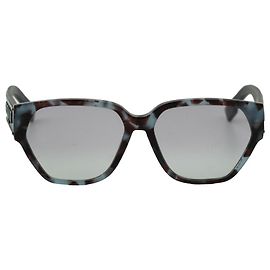 Occhiali da sole Christian Dior DiorID1 Oversized Tartaruga Blu e Grigia