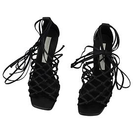 Stella Mc Cartney Sandali Stella McCartney Lattice con lacci neri