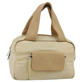 Borsa a Mano LOEWE in Pelle Beige Argento Auth ka4107