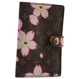LOUIS VUITTON Cherry Blossom Agenda Mini Day Planner Cover M92021 Auth 176768
