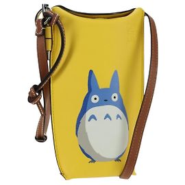 LOEWE - Borsa Totoro Medium Gate Pocket in pelle gialla Auth 167254SM di Studio Ghibli