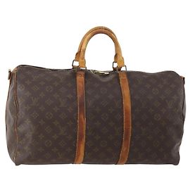 LOUIS VUITTON Monogram Keepall Bandouliere 50 Borsa Boston M41416 LV Auth YKZ1565