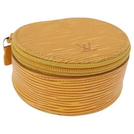 LOUIS VUITTON Epi Ecrin Bijoux 8 Scatola per Gioielli Gialla M48229 LV Auth 176908
