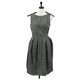 Christian Dior Traje de Baño de Tweed Beige Auth 174766A