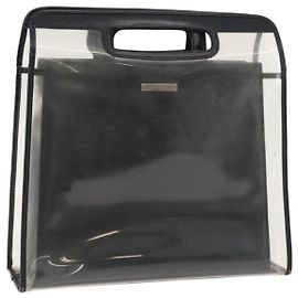 Borsa a Mano GUCCI Vinile Nero 002 2058 0454 5 Auth YKZ1500