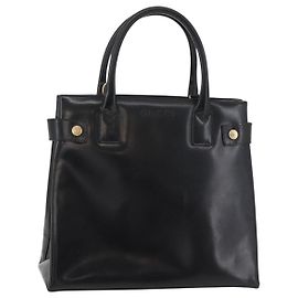 GUCCI Handtasche aus lackiertem Leder Schwarz Gold 000 2404 0503 Auth ep14321