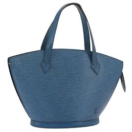LOUIS VUITTON Borsa a Spalla Epi Saint Jacques Blu M52275 LV Auth 176858